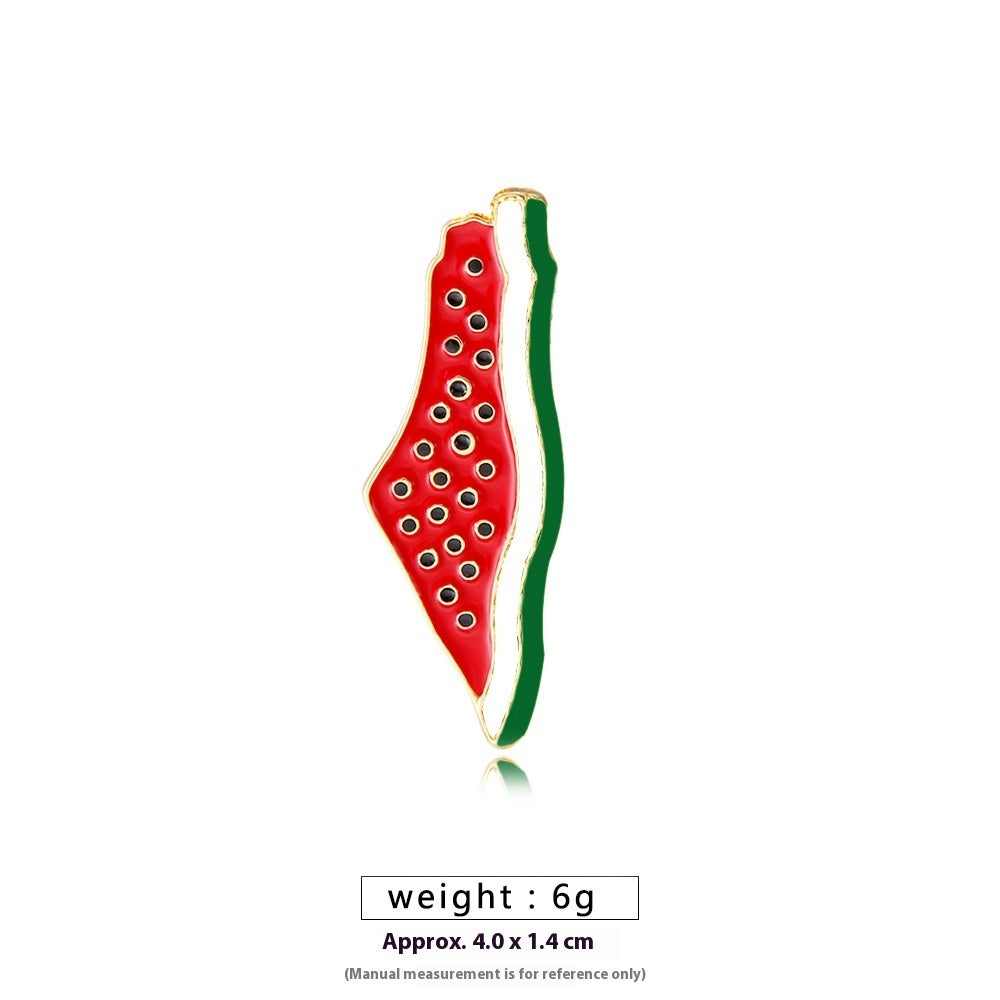 Free Palestine Flag Brooch Gold Badge Clothes Accessories Pin