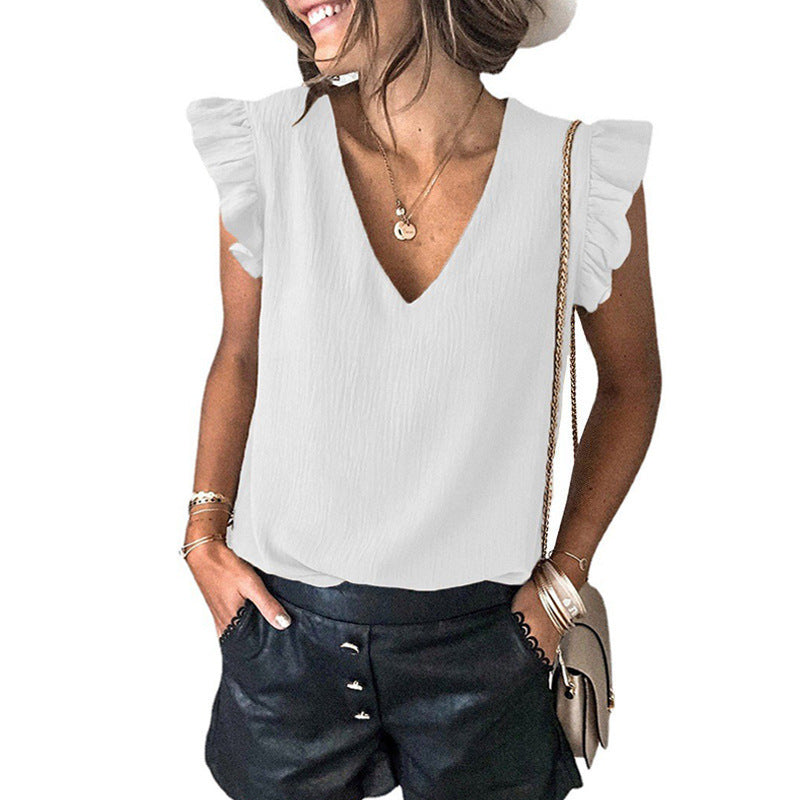 Ruffled Sleeve Top