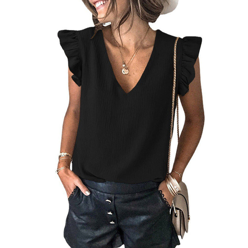 Ruffled Sleeve Top