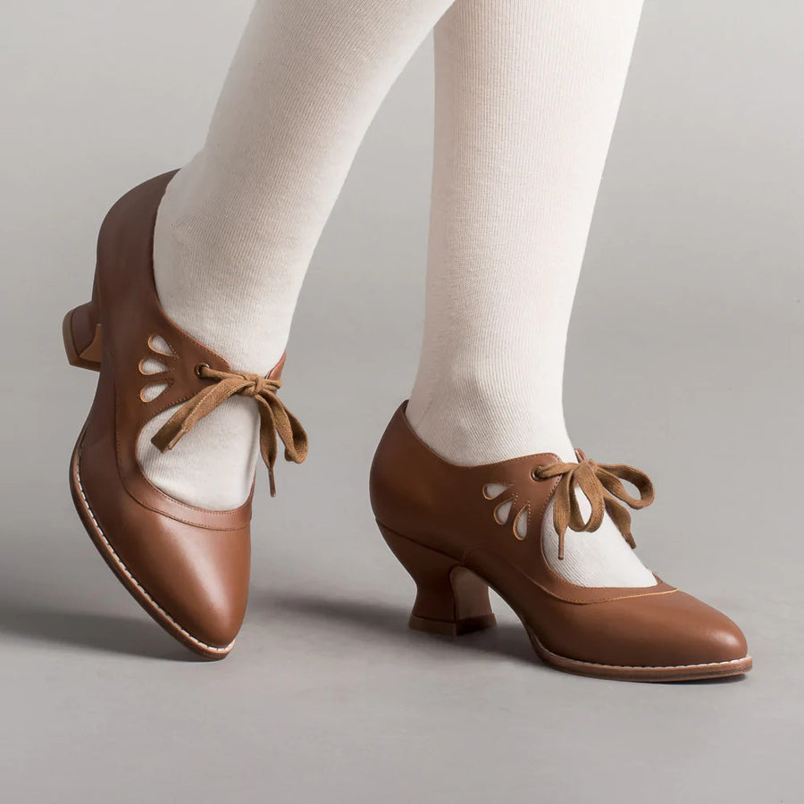 Hollow Out High Heel Lace-up Casual Shoes