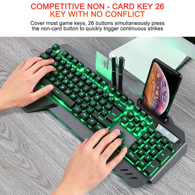 Keyboard with RGB Backlight Phone Holder