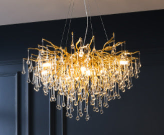 Luxury Chandelier Water Drop Crystal Lamp