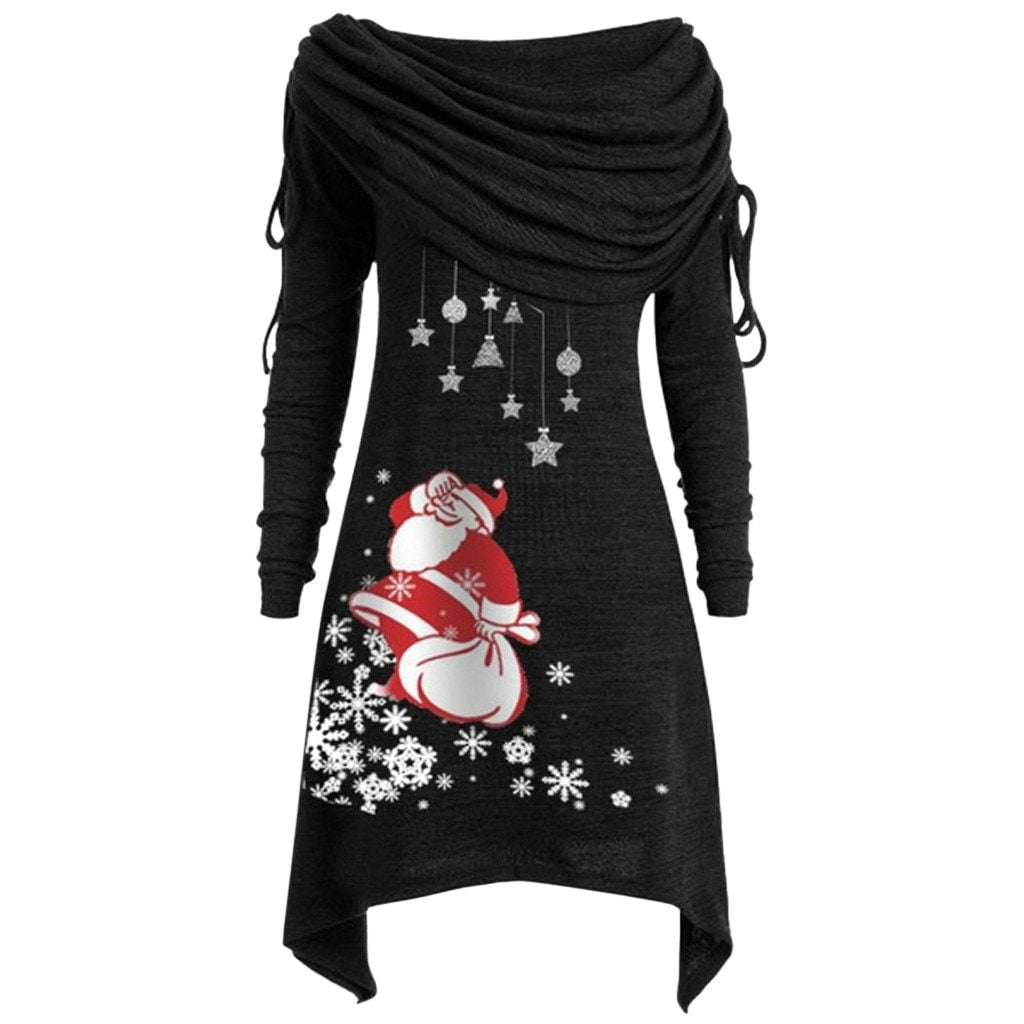 Pleated collar long Tunic