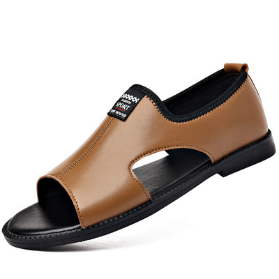 Roman Casual Sandals Soft Leather Non-slip Men
