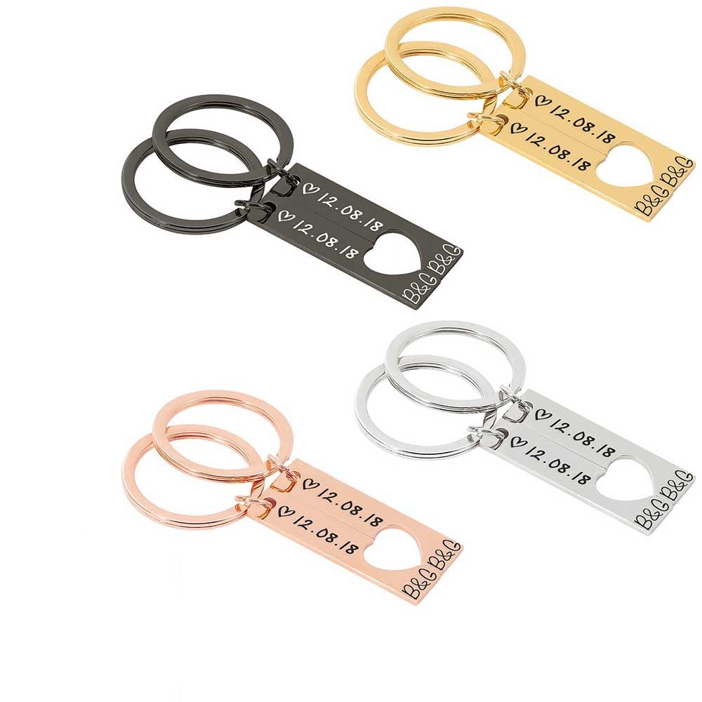 Customized Couples Keychain Boyfriend Girlfriend