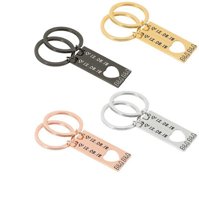 Customized Couples Keychain Boyfriend Girlfriend