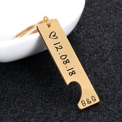 Customized Couples Keychain Boyfriend Girlfriend