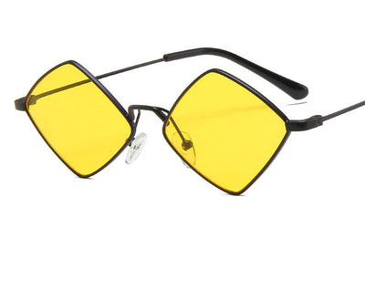 Retro Style Diamond Sunglasses Sunglasses Personality Irregular Metal Sunglasses