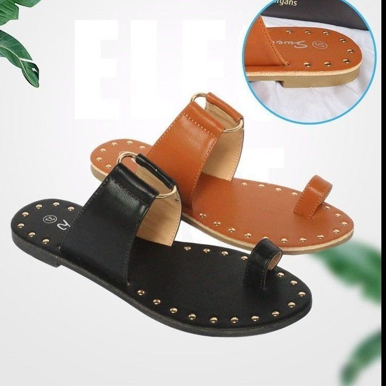 Summer New Woman Slippers Flat Sandals