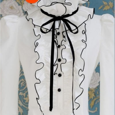 Spring Blouse Women's New Style Western-style Fashion Ruffled Shirt