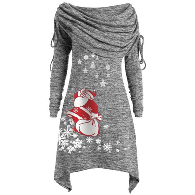 Pleated collar long Tunic