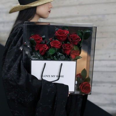 Valentine's Day Rose Eternal Flower Acrylic Gift Box