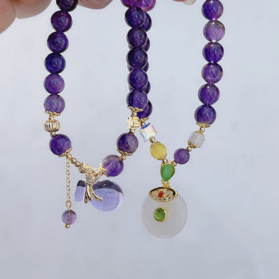 Fashion Amethyst Bracelet Retro National Style
