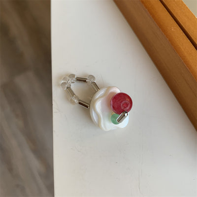 Multi-Element Vintage Beaded Ring For Women Trendy Light Luxury Minority Design