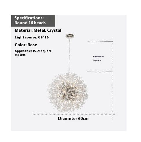 Dandelion Crystal Chandelier Restaurant