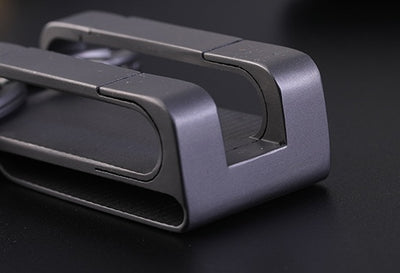 Titanium alloy belt key ring men wear belt double key ring