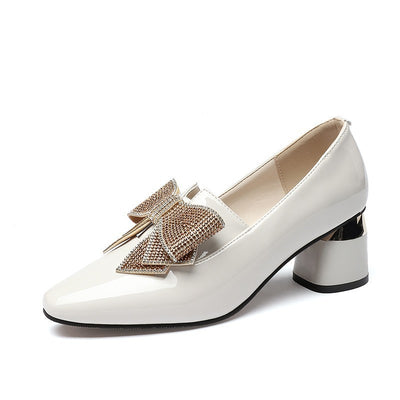 Rhinestone Bow High Heel Women's Shoes