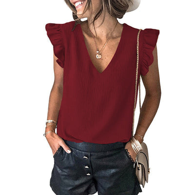Ruffled Sleeve Top