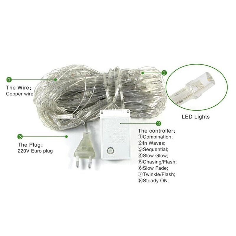 waterproof fishnet lights full of stars paved holiday lights wedding ins decorative lights