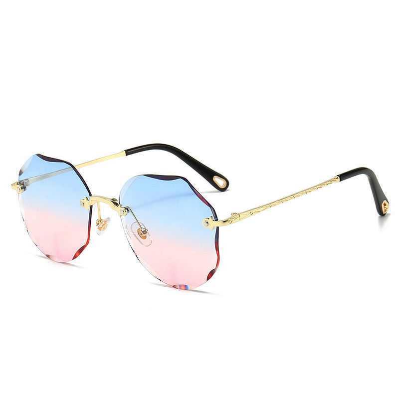 Polygonal Sunglasses Women Rimless