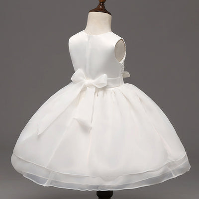 High grade baby wedding dress, baby girl dress, children hook flower, one year old full moon wine, wedding dress wholesale