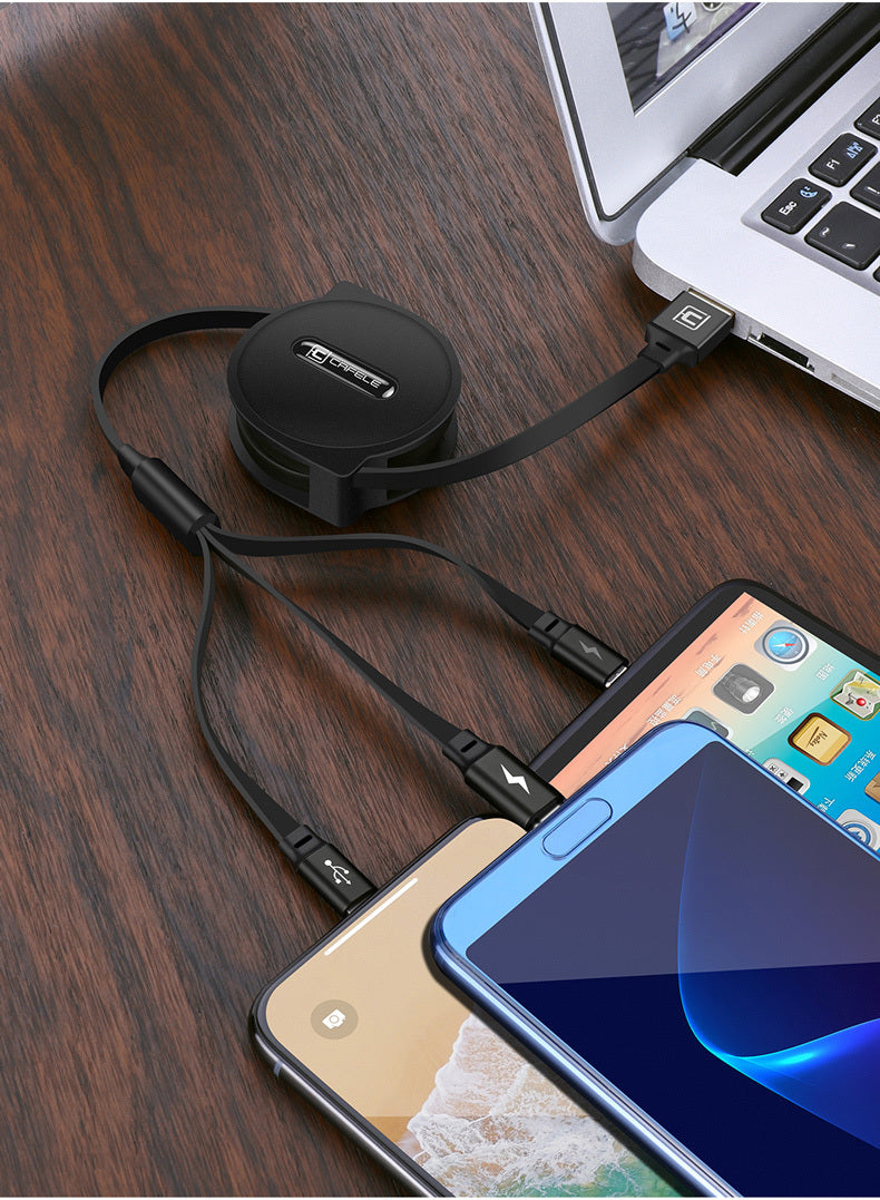 three-in-one charging line mobile phone