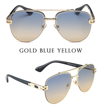 Fashion Women Retro Round Frame Frog Sunglasses