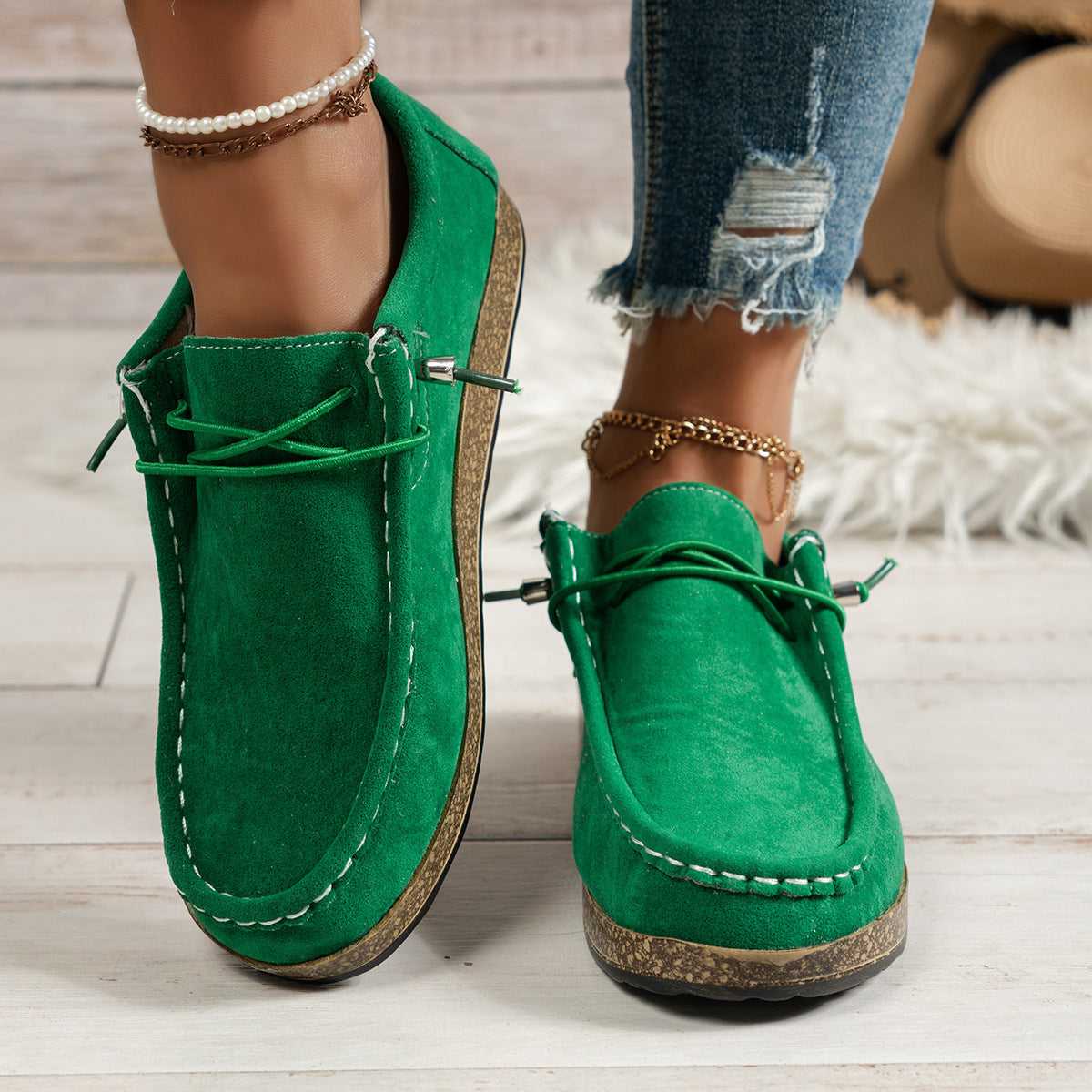 Women's Elastic Slip-on Casual Shoes