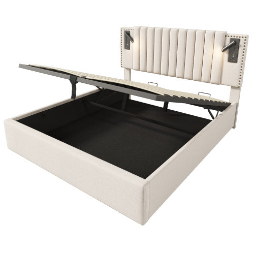 Cotton Panel Material Storage Bed Frame