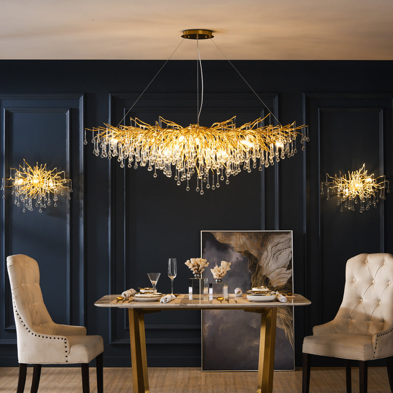 Luxury Chandelier Water Drop Crystal Lamp