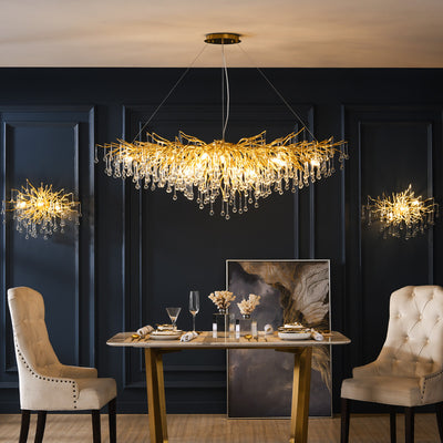 Luxury Chandelier Water Drop Crystal Lamp