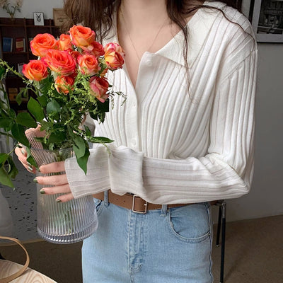 Retro Gentle Inner Wear Sweater Cardigan