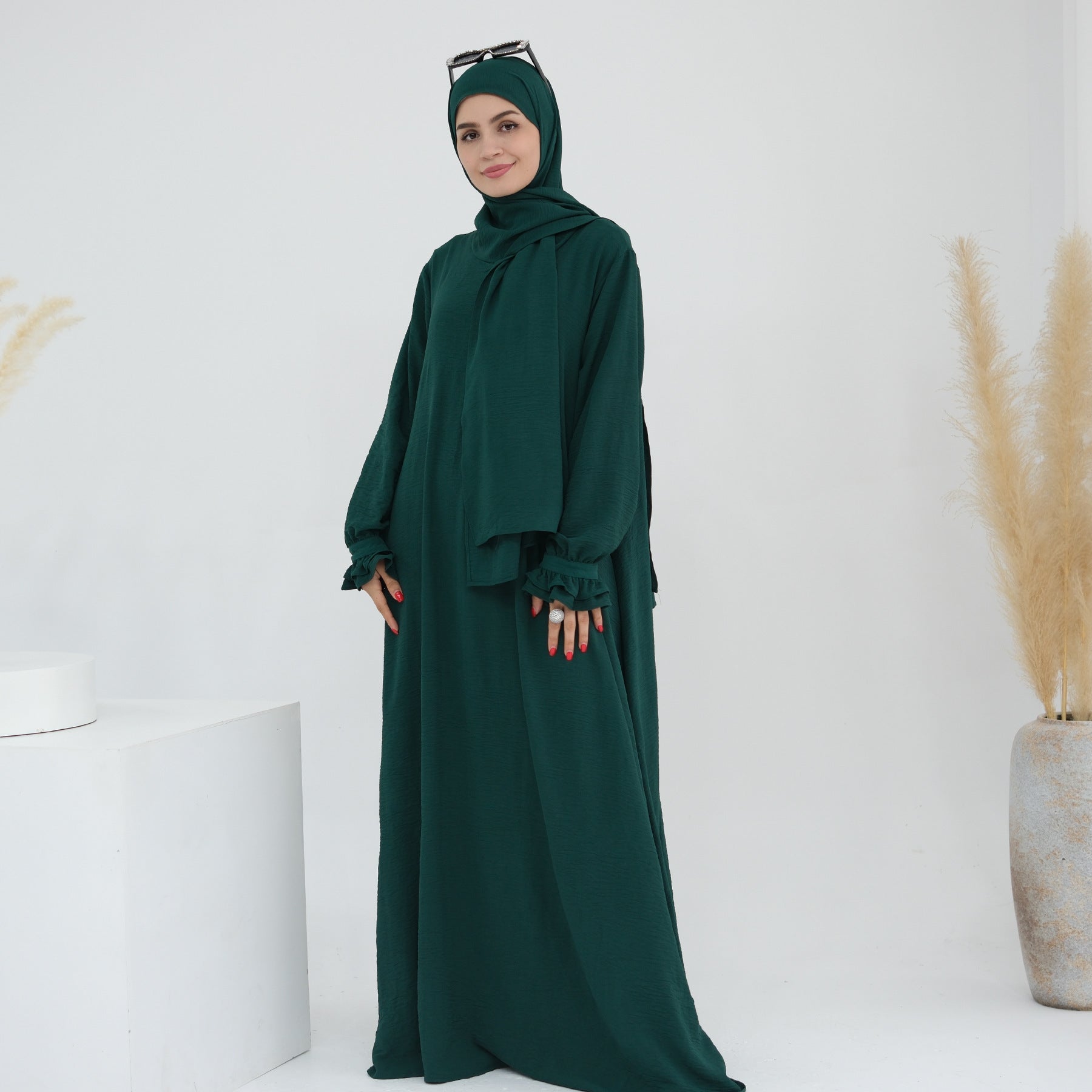 Middle East Dubai Turkey Headscarf Dress