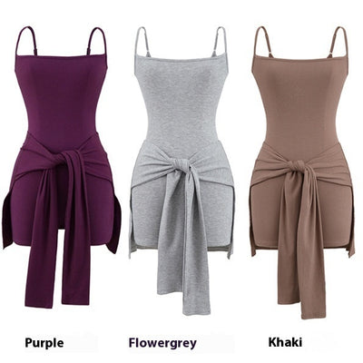 Waist Strap Two-piece Sling Dress