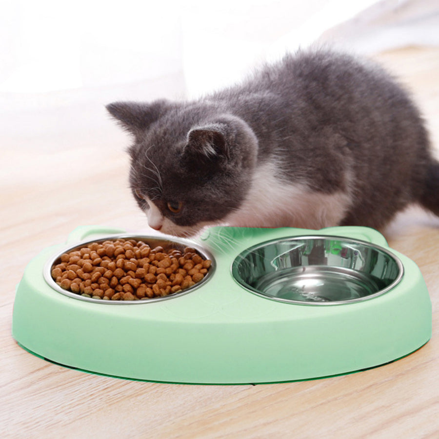 Stainless Steel Double Pet Food Bowl