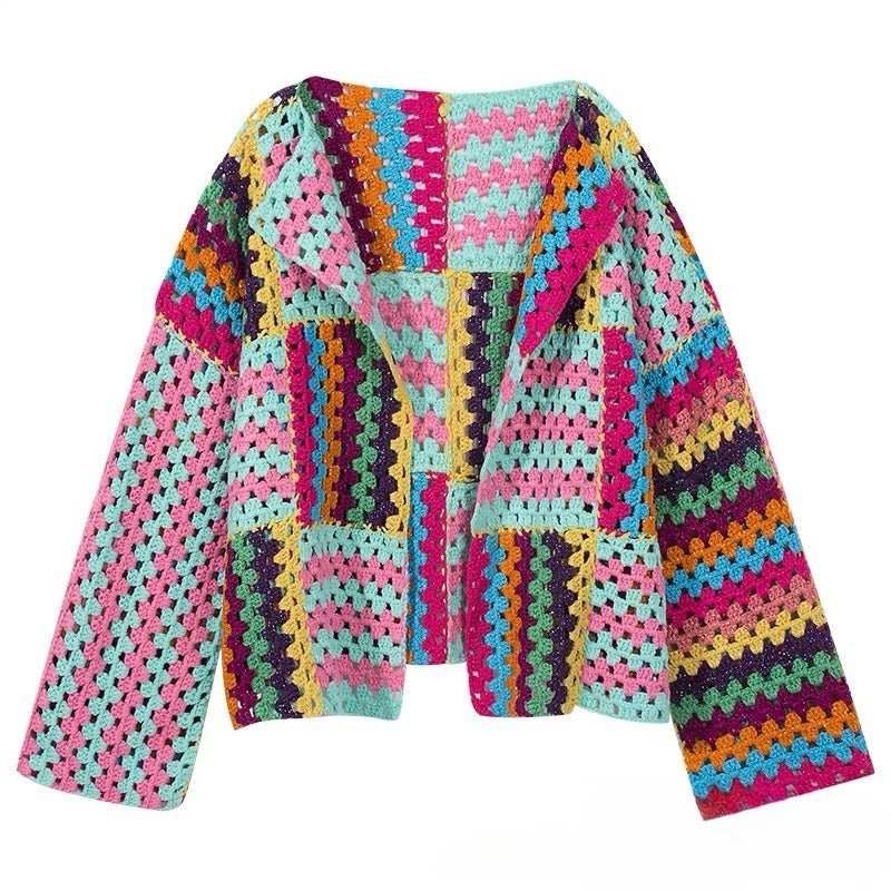 Sweet Heavy Industry Color  Long Sleeve Sweater