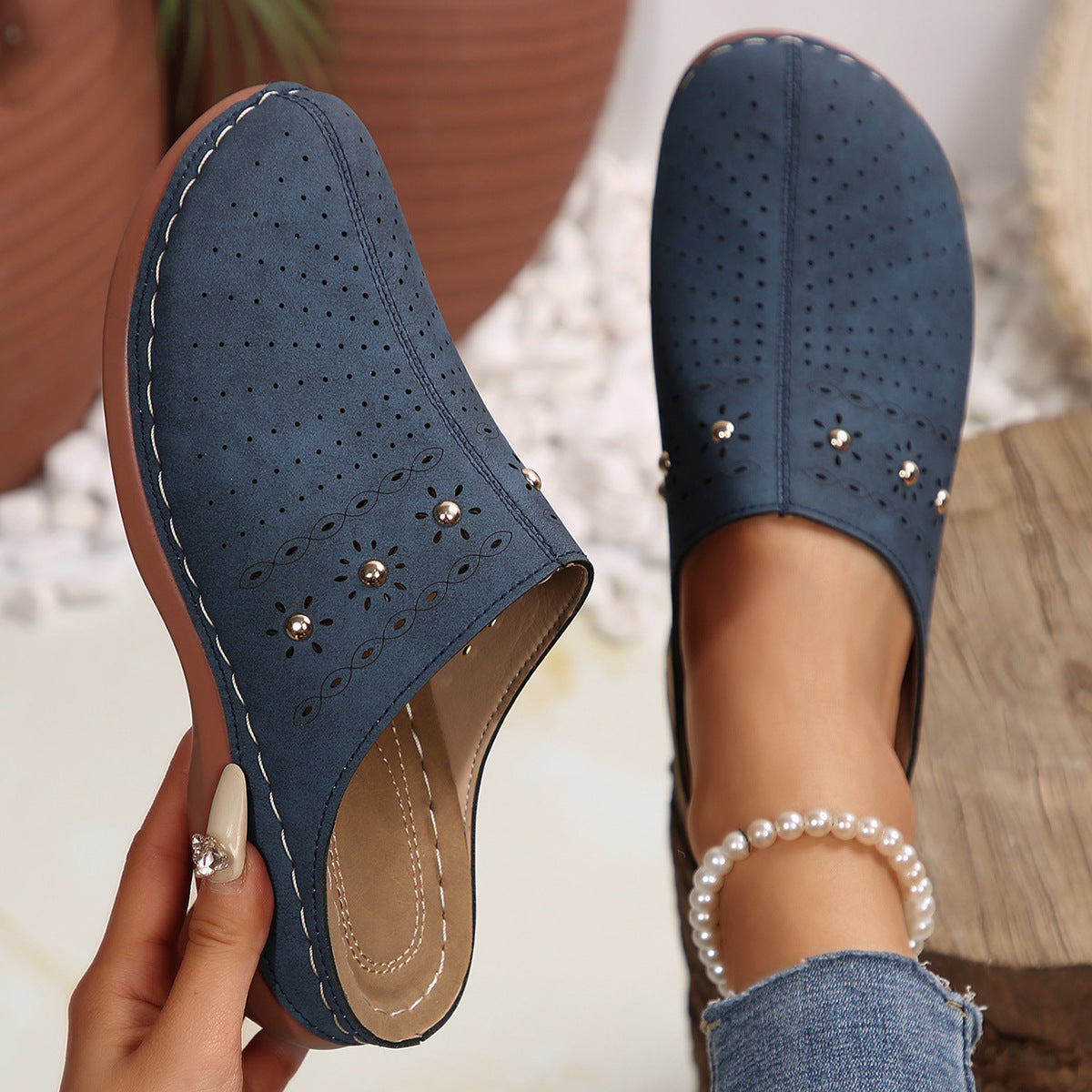 Women's Toe Covered Platform Slippers