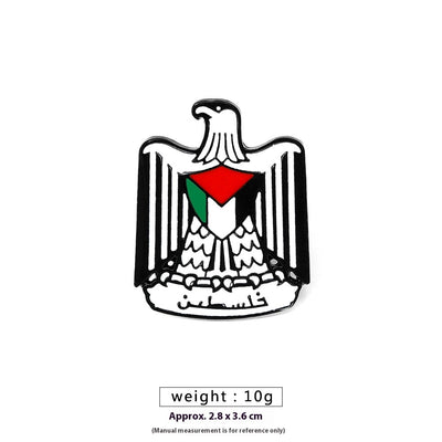 Free Palestine Flag Brooch Gold Badge Clothes Accessories Pin