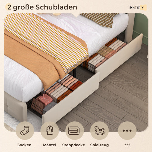 Holzlattenrost Gepolstertes Bett