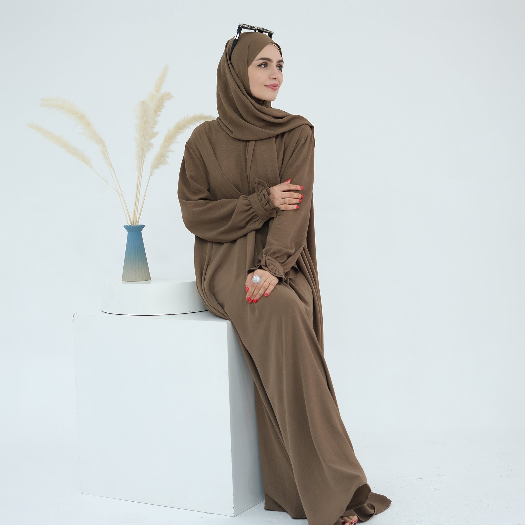 Middle East Dubai Turkey Headscarf Dress