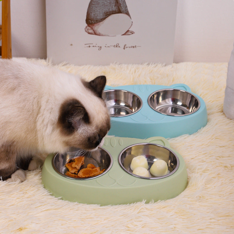 Stainless Steel Double Pet Food Bowl