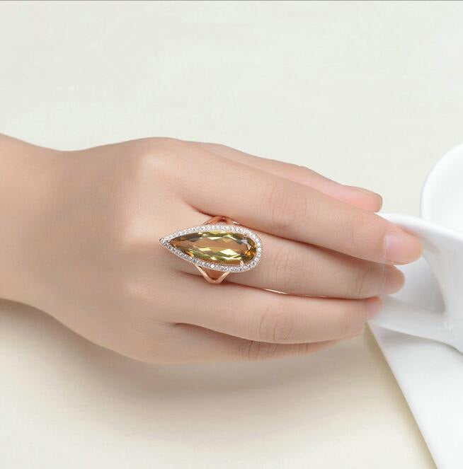 Natural citrine stone luxury