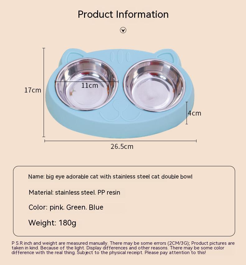 Stainless Steel Double Pet Food Bowl