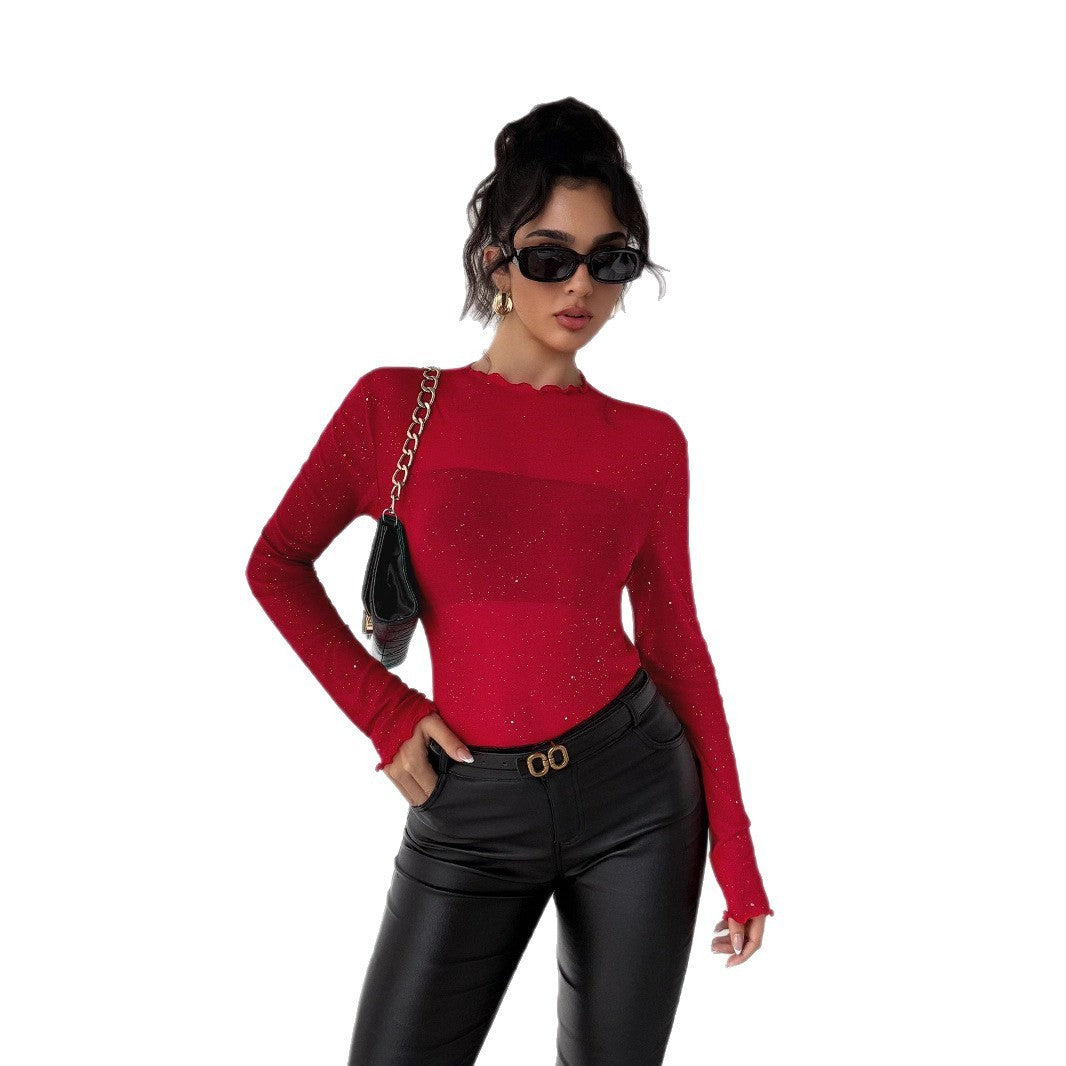 European And American Sequined Top