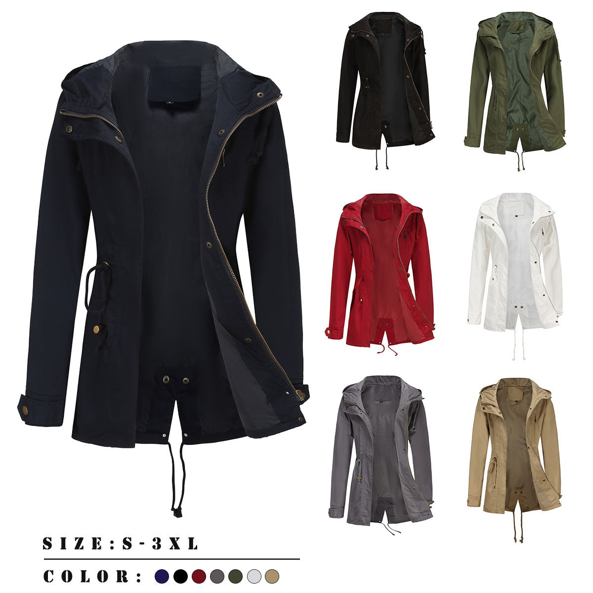 Women's Cotton Anorak Oversized Loose Coat