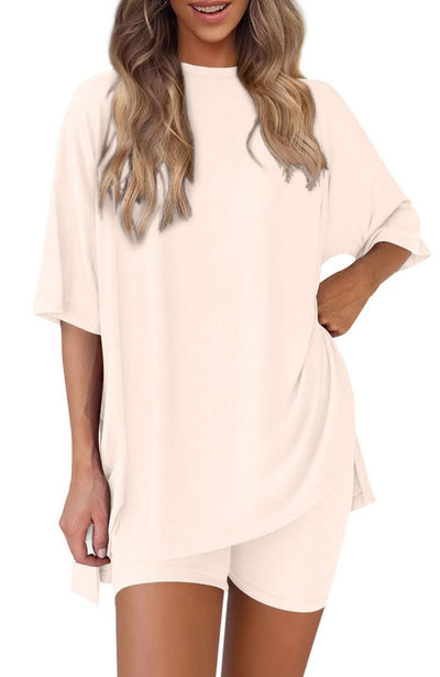 New Loose Fashion Solid Color Casual Two-piece Suit