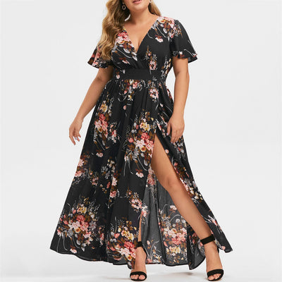 Women's Fashion Personalized Printed Short Sleeve Dress