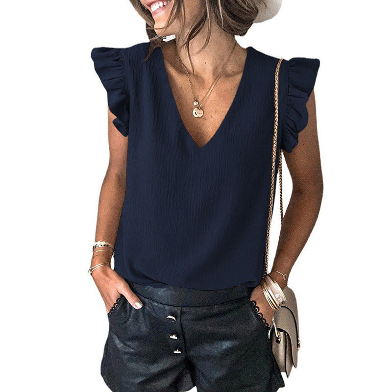 Ruffled Sleeve Top