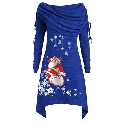Pleated collar long Tunic