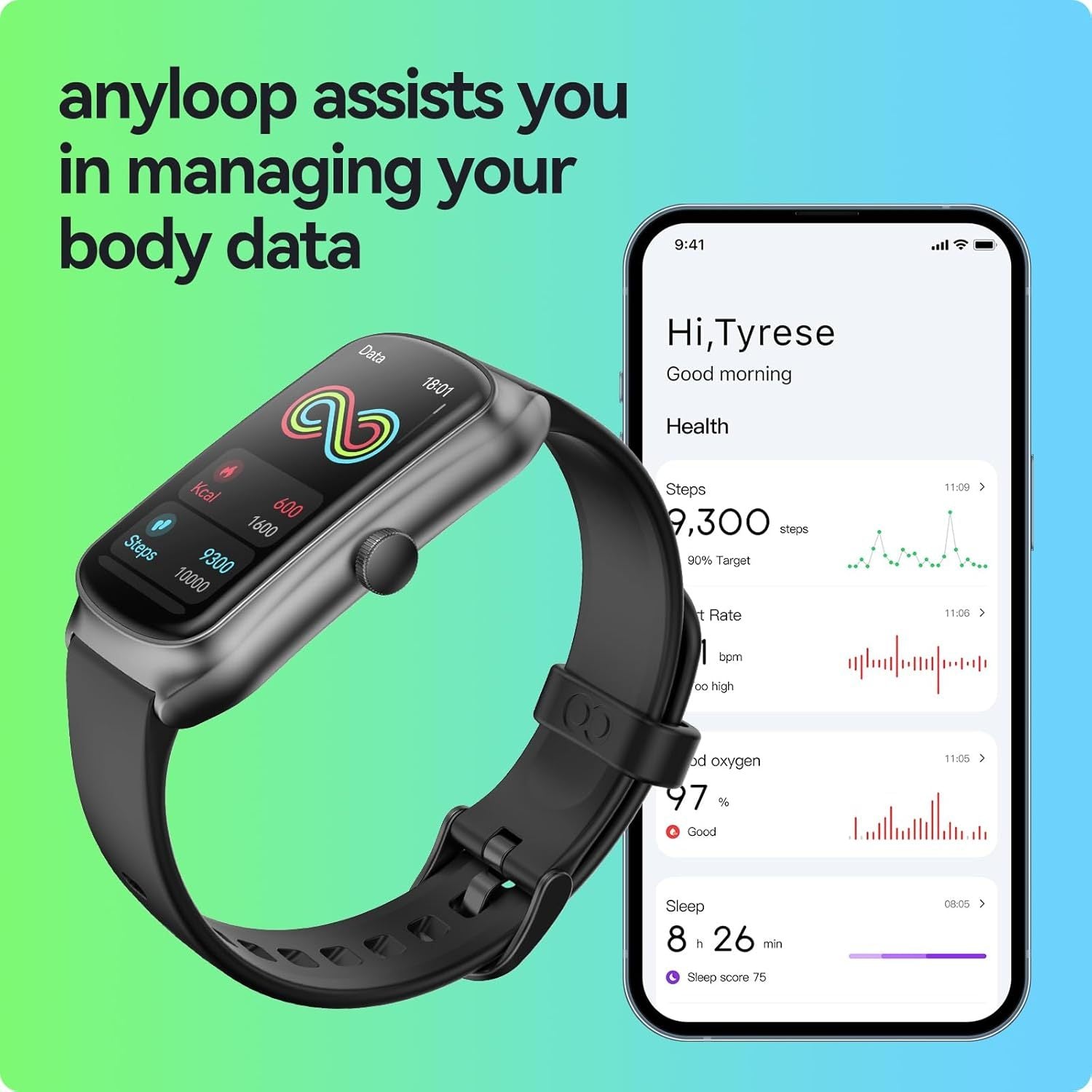 Unisex Fitness Tracking Smartwatch